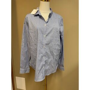 NWT Beach Lunch Lounge Lynden Striped Button Down Shirt